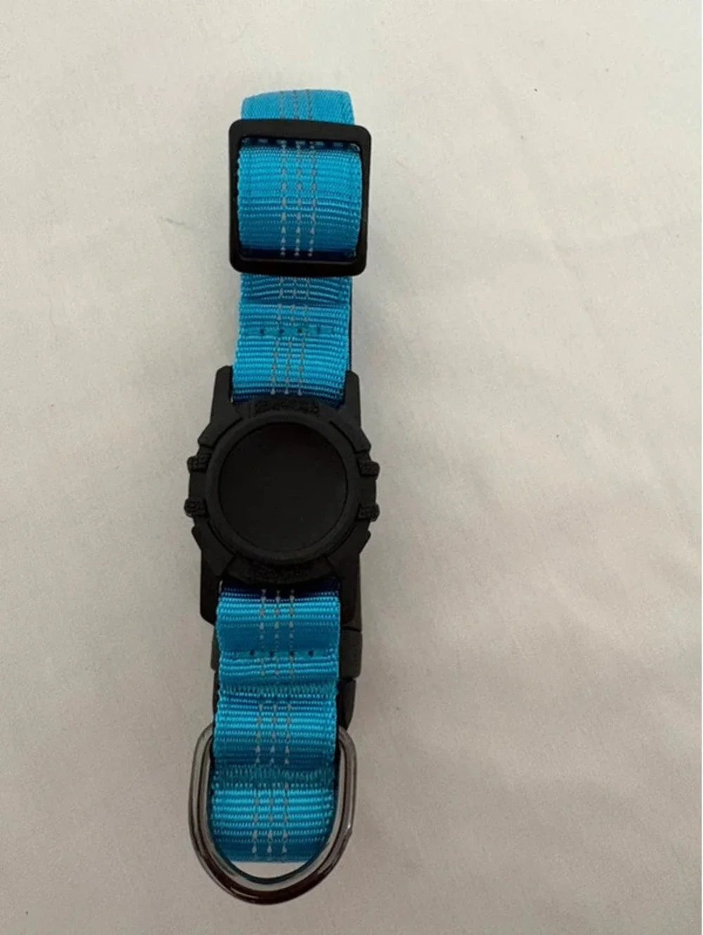 Reflective AirTag Dog Collar Blue Padded Adjustable Size Medium